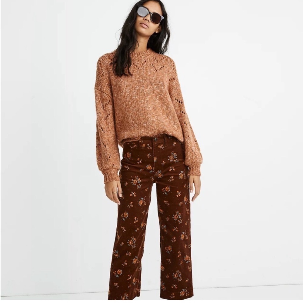 Madewell Pointelle Bubble-Sleeve Pullover Sweater - Picture 3 of 10